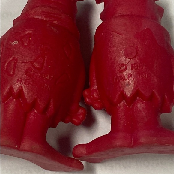 1987 Flintstones Fred, barney & Dino Fruity Pebbles Cereal Toy Figures Lot of 5 - Picture 3 of 5